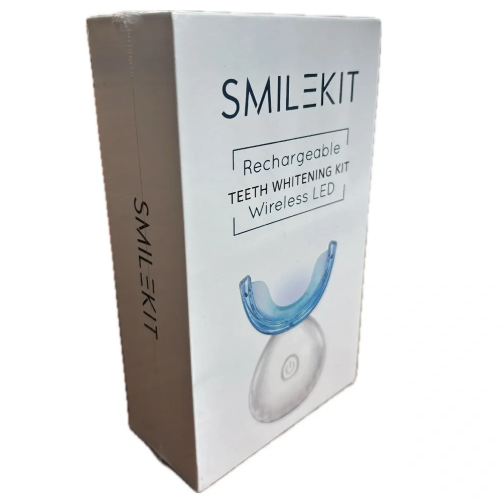 Factory Sealed SMILEKIT Rechargeable Teeth Whitening Kit Wireless LED technology
